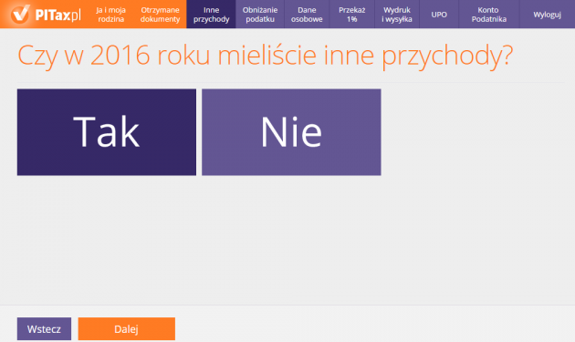 Czy w 2019 mieliście inne przychody?