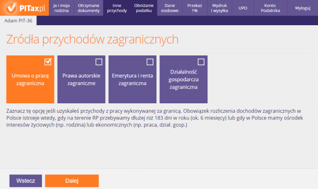 Źródła przychodów zagranicznych