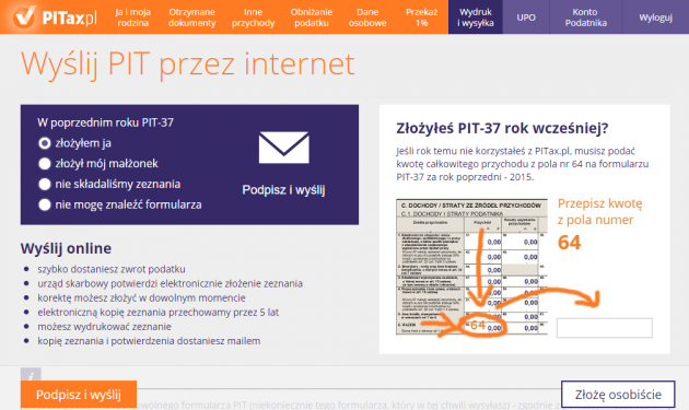 Wyślij PIT przez internet