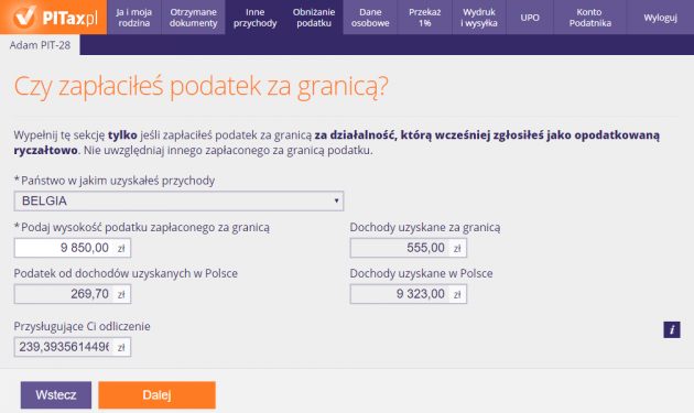 Ulga zagraniczna