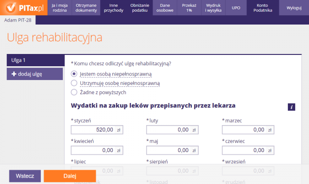 Ulga rehabilitacyjna