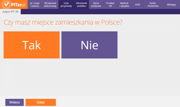 Czy masz miejsca zamieszkania w Polsce?