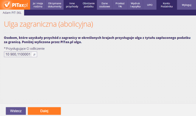 Ulga zagraniczna