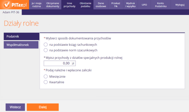 Działy specjalne produkcji rolnej