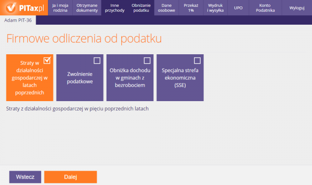Ulgi firmowe - odliczenia od podatku