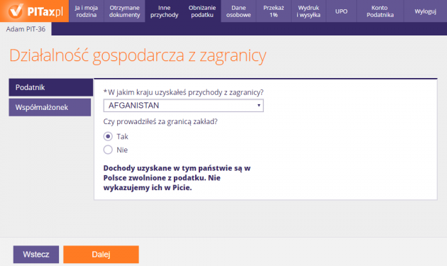 Dochody z działalności gospodarczej uzyskane za granicą
