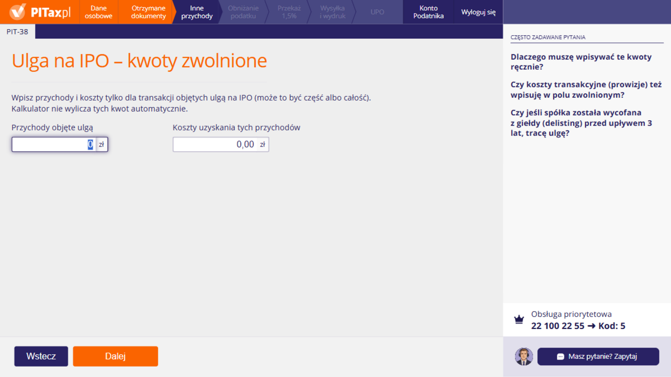 Koszty w&nbsp;uldze IPO