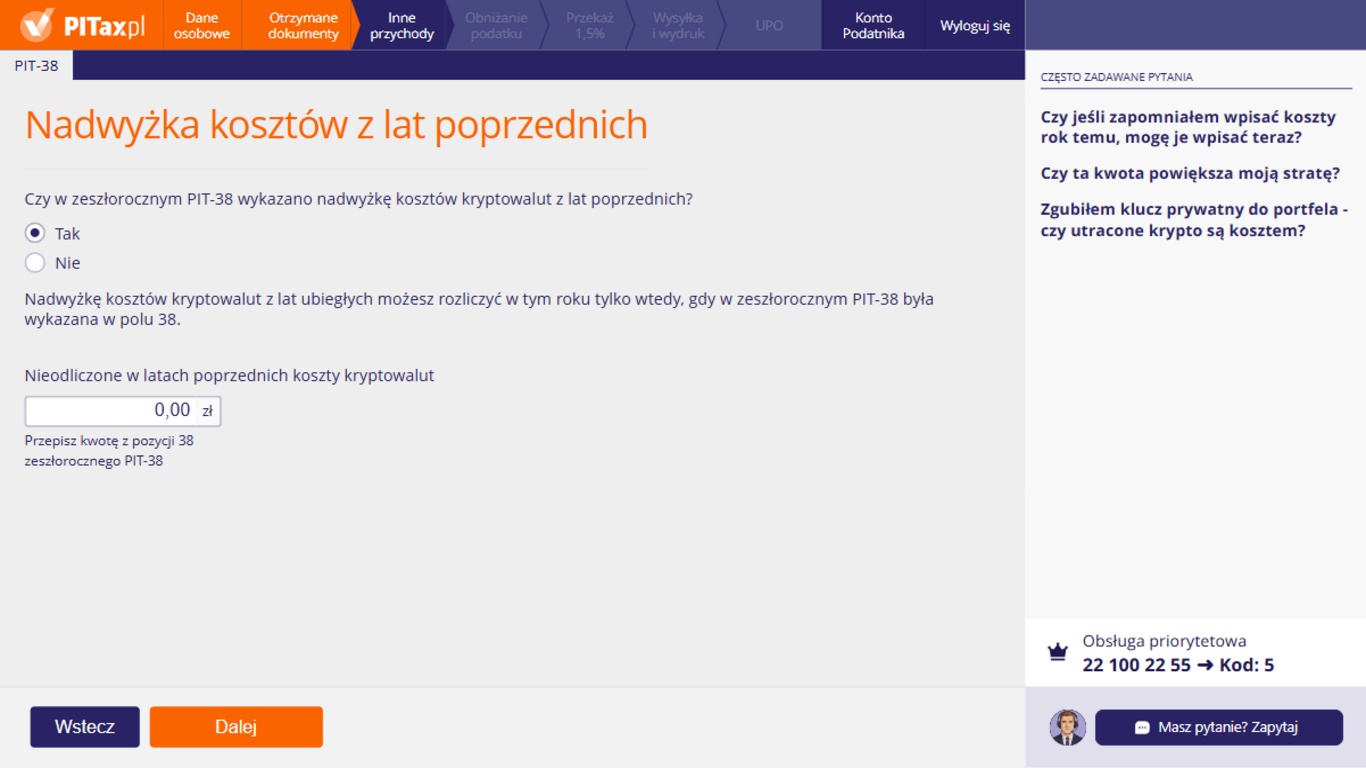 Koszty uzyskania przychodu w&nbsp;kryptowalutach