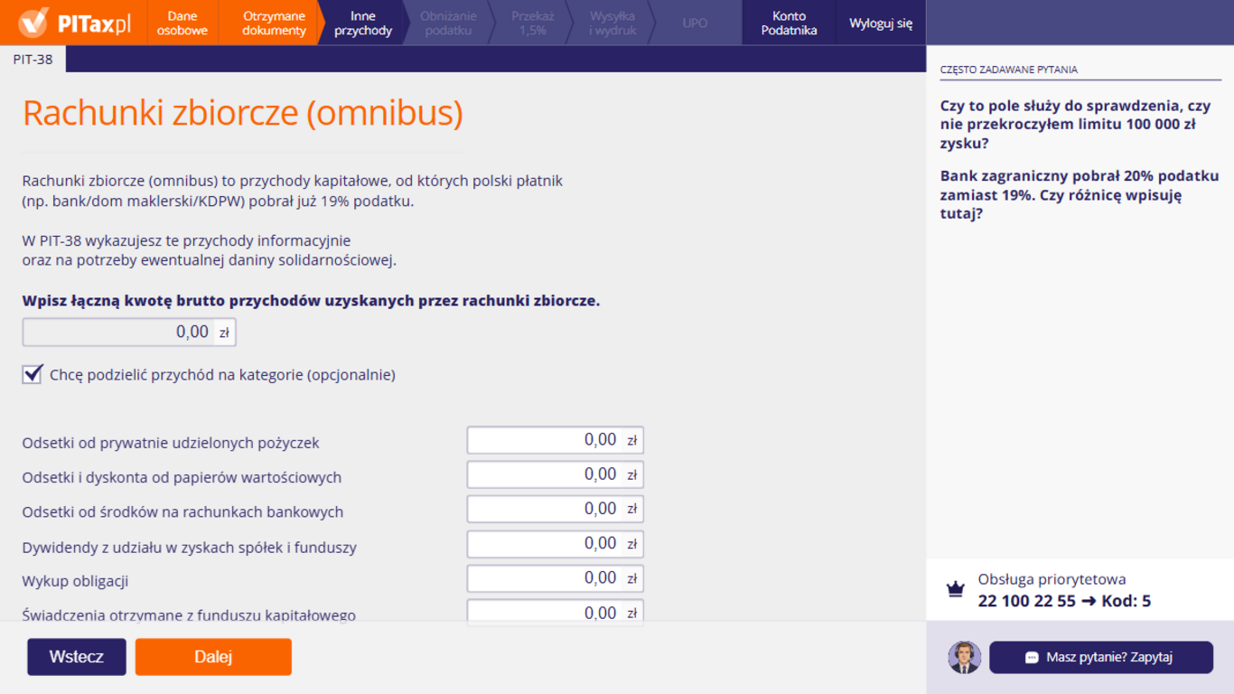 Przychód z&nbsp;rachunków zbiorczych