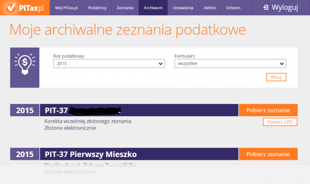 Zeznania z ubiegłych lat rozliczane w PITax.pl