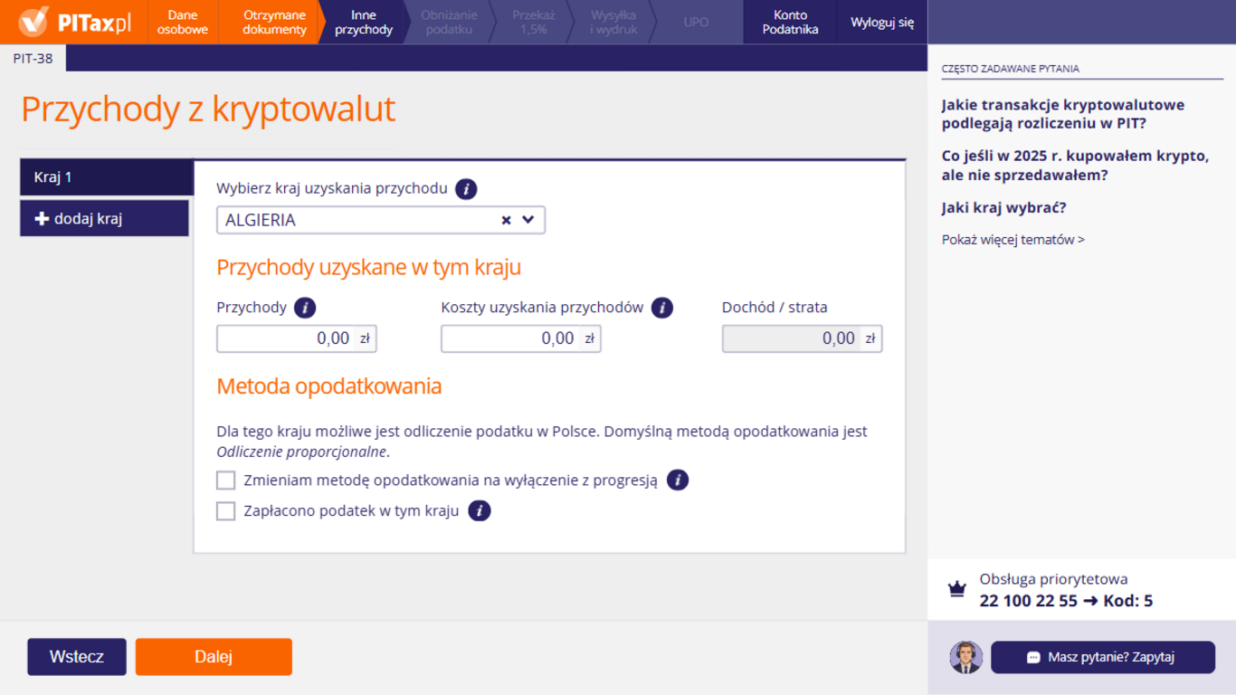 Zagraniczne przychody z&nbsp;kryptowalut